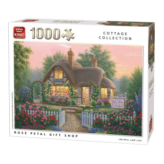 KING 55860 Cottage Rose Petal Gift Shop Puzzle 1000 Teile, vollfarbig, 68 x 49 cm
