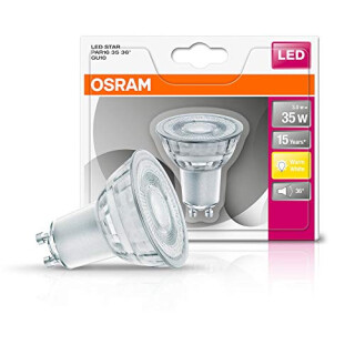 Osram LED Star PAR16 Reflektorlampe, mit GU10-Sockel, nicht dimmbar, 2.6 W = 35 Watt, 36° Ausstrahlungswinkel, Warmweiß - 2700 Kelvin, 1er-Pack