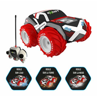 Exost – ferngesteuertes Auto – Aqua Typhoon – fahrt auf Erde, Schnee und Wasser – für jeden Untergrund – Spielzeug Maßstab 1:24, Rot, 20207