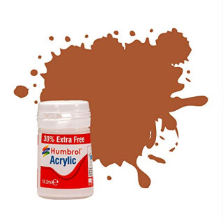 Humbrol AB0062EP No. 62 Leather Matt - 14ml Acrylic Paint Plus 30% Extra Free