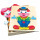 Bino Ankleidepuzzle Friedo, Spielzeug ab 3 Jahren (buntes Kleiderwechseln des Clowns, für Jungen & Mädchen, hochwertiges Holzspiel, inkl. Holzbox, 32-teilig, Größe: 30x30x10 cm), Mehrfarbig