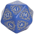 D20 Level Counter Blue & white Die (1)