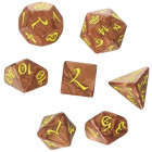 Classic RPG Caramel & yellow Dice Set (7)