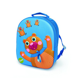 Bunter 3D Kinderrucksack von Oops SA mit Bären Motiv, Kinderrucksack ab 18 Monate, (Rucksack für Jungen und Mädchen, bietet viel Stauraum, verstellbarer Tragegurt, Maße: 11x31x24,5cm), Mehrfarbig