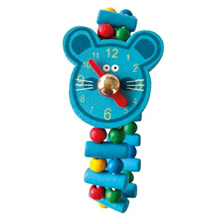 Bino Holzuhr Maus, Spielzeuguhr für Kinder ab 3 Jahre, Kinderspielzeug (Uhr ab 3 Jahre, multifunktionale Lehruhr für Vorschüler, bringt viel Spaß beim Lernen der Zeit, lustiges Design), Mehrfarbig
