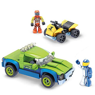 Mega GYG21 - Mega Contrux + Hot Wheels Off-Duty Fahrzeug und ATV zum zusammenbauen, Spielzeugauto Bauset, für Kinder ab 5 Jahren