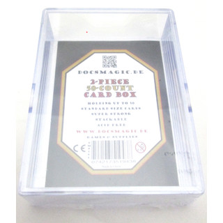 2-Piece Card Box 50-Count Slide - Clear Acrylic Deck Storage - Kartenbox Durchsichtig