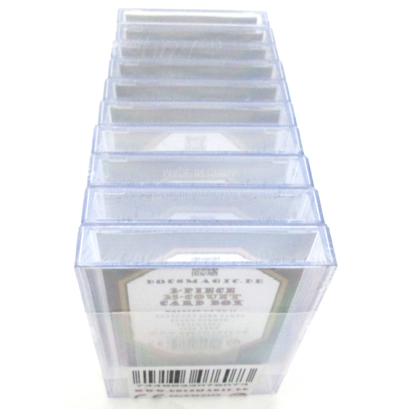 4x Kartenbox Aus Acryl – 2-teilig, Schiebedeckel, Durchsichtig, Für Ca. 50-60 Spielkarten