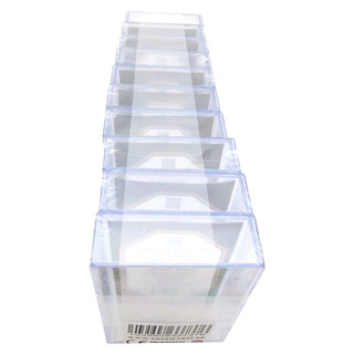 10 x Docsmagic.de 2-Piece Card Box 50-Count Slide - Clear Acrylic Deck Storage - Kartenbox Durchsichtig