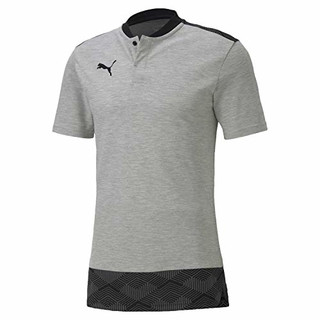 PUMA Herren teamFINAL 21 Casuals Polo Poloshirt, Light Gray Heather, XXL