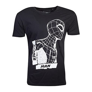 Spider-Man - Side View Spidey Black Mens T-shirt - L