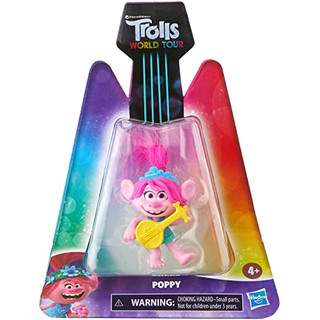 Hasbro DreamWorks Trolls World Tour Poppy, Puppe mit Ukulele, Spielzeug zum Film Trolls World Tour