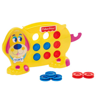 Fisher-Price GWN53 - Tic Tac Tony: 3-Gewinnt! Spiele Hündchen, zum Lernen und Spielen, Kinderspielzeug für Kinder ab 2 Jahren