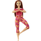 Barbie GXF07 - Made to Move Puppe mit braunem Haar,...
