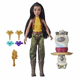 Disney Raya und der letzte Drache Haarstyling-Set Modepuppe, Haarstyler, Haarclips, Spielzeug für Kinder ab 5 Jahren
