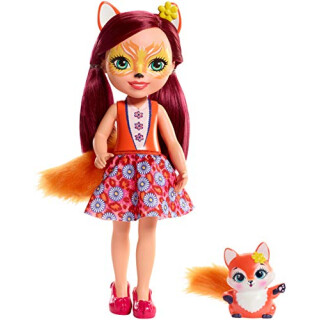 Enchantimals Mattel Felicity Fox Puppe 30cm with pet