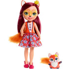 Enchantimals Mattel Felicity Fox Puppe 30cm with pet