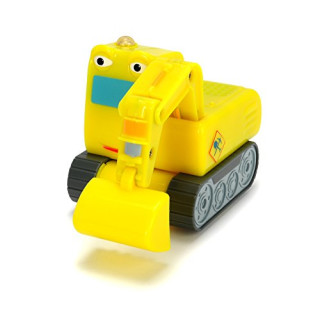 Dickie Toys - Helden der Stadt, Bernd Bagger, der Bagger mit Licht, originalen Liedern, Sounds und Freilauffunktion, inkl. Sammelkarte mit Geheimcode