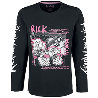 Rick and Morty Doodle Männer Langarmshirt schwarz XL 100% Baumwolle Fan-Merch, TV-Serien
