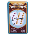 Double 6 Colour Dot Dominoes In A Tin