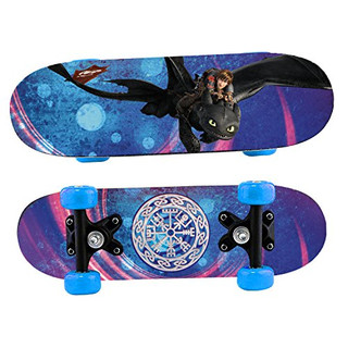 Dragons Mini Skateboard aus Holz 43x12x8 cm