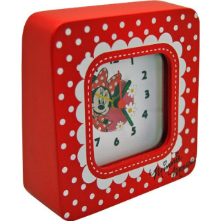 Disney Minnie Wecker Analog aus Holz in Geschenkpackung 15x4,5x13 cm 91012