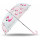 Kids Regenschirm, transparent, automatisch, 50 cm, Fiberglas, Flamingo-Regenschirm, klassisch, 80 cm