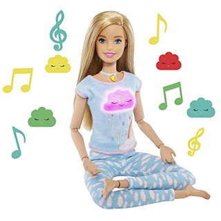 Barbie GNK01 - Wellness Meditation Puppe (blond) und Spielset, mit Lichtern und Geräuschen, Spielzeug ab 3 Jahren