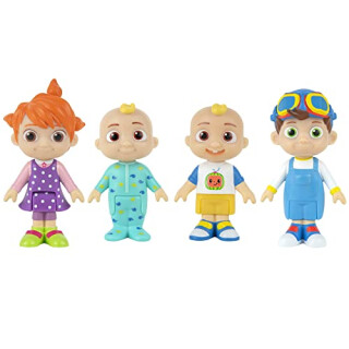 CoComelon CMW0169 Familie 4er Figuren-Set, offizielle bewegliche Figuren, Spielzeug ab 3 Jahren