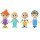 CoComelon CMW0169 Familie 4er Figuren-Set, offizielle bewegliche Figuren, Spielzeug ab 3 Jahren