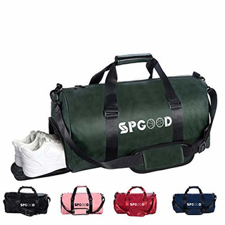SPGOOD Sporttasche Handgepäck Wasserdicht 30L Reisetasche mit Schuhfach und Schultergurt für Übernachtung Reisen Sport Gym Urlaub Taschen Trainingstasche Fitnesstasche Gym-Tasche (49*23*26cm, Rot)