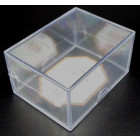 Docsmagic.de 2-Piece Card Box 100-Count Slide - Clear Acrylic Deck Storage - Kartenbox Durchsichtig