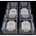 4x Docsmagic.de 2-Piece Card Box 100-Count Slide - Clear Acrylic Deck Storage - Kartenbox Durchsichtig