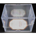 4x Docsmagic.de 2-Piece Card Box 150-Count Slide - Clear Acrylic Deck Storage - Kartenbox Durchsichtig