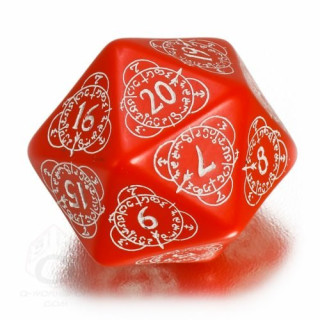 D20 Level Counter Red & white Die (1)