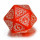 D20 Level Counter Red & white Die (1)