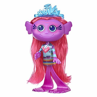DreamWorks Trolls World Tour Stylin Mermaid Fashion Doll with Removable Dress and Tiara Accessory, Fashion Doll Toy for Girls