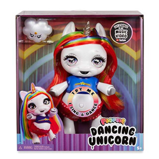 Poopsie Tanzendsr Einhorn-Regenbogen Brightstar - Tanzende & singende Einhorn-Puppe - Batteriebetriebenes Haustierspielzeug für Kinder