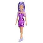 Barbie Fashionistas-Puppe, zierlich, lange, violette...