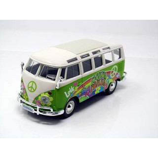 Camper Van VW Samba Bus lila Hippie Line Maisto 1:25 Modellauto [Spielzeug]
