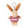 NICI 44607 Schlüsselanhänger Hase mit T-Shirt Annika 10cm, beige
