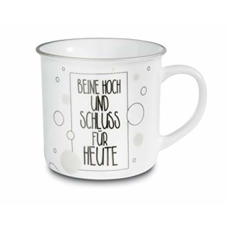NICI 45033 Tasse Beine hoch und Schluss für heute, Porzellan