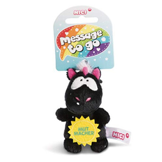 NICI Einhorn Carbon Flash MUTMACHER 8cm mit Loop