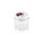 Leifheit Fresh and Easy Vorratsbehälter 900 ml, rund, luft- und wasserdichte Vorratsdose mit patentierter Einhand-Bedienung, Frischhaltedose, stapelbare Aufbewahrungsboxen, transparent, rot