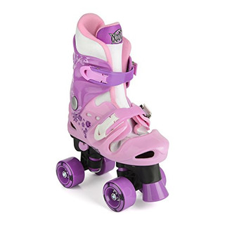 Xootz Girl s Quad Verstellbarer und gepolsterter Roller Skates Rosa Rosa/Violett Size 3-5