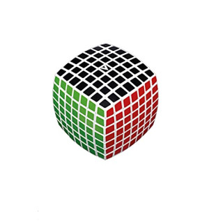 V-Cube 2057007 V Zauberwürfel 7x7x7, magischer Würfel, Magic Cube, Speedcube, Knobelspiel für Erwachsene und Kinder ab 6 Jahren, gewölbt, Multi