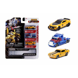 Jada - 31125 - Transformers 3 Mini Modelle Auto Bumblebee Chevy e Optimus Prime 5700XE Nano Hollywood Rides DIE CAST - Multicolor - 4cm