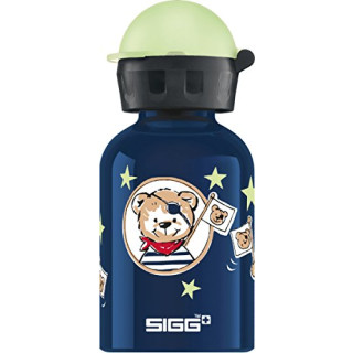 SIGG Little Pirates Kinder Trinkflasche (0.3 L), schadstofffreie Kinderflasche mit auslaufsicherem Deckel, federleichte Trinkflasche aus Aluminium