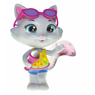 44 Gatos 180125 44 Cats Gelenkfigur Milady aus der Serie Katzen-Musik und Aufnahmefunktion-weicher Schwanz-20 cm, bunt