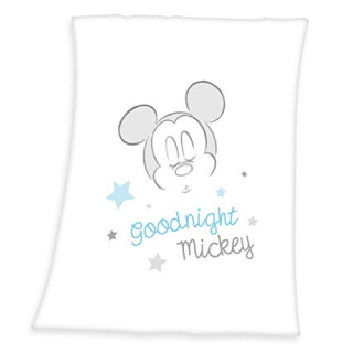 Herding Disneys Mickey Mouse Microfaserflausch-Decke, Polyester, weiß, 75 x 100 cm